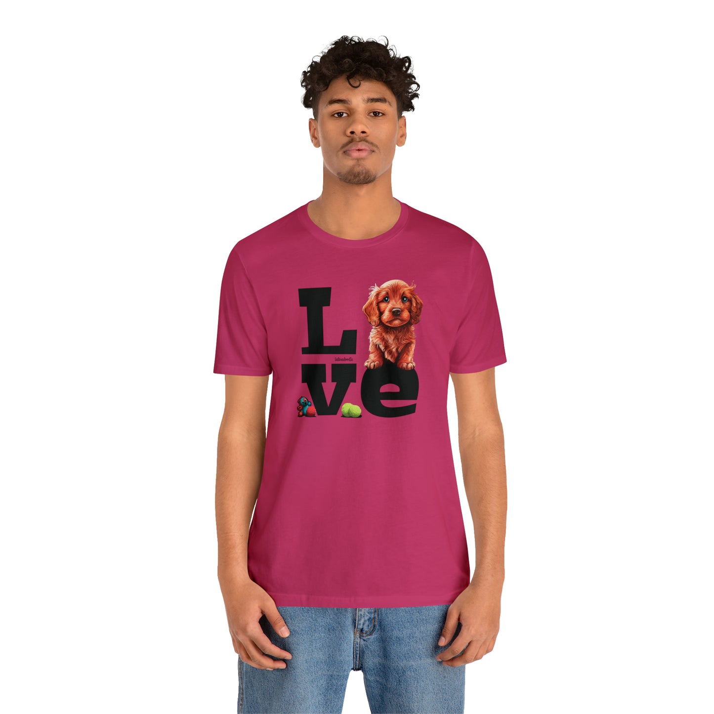 Labradoodle Love: Where Fluff Meets Affection Unisex T-Shirt, Great Gift for Dog Lovers, Present for Mum Dad and Love Ones