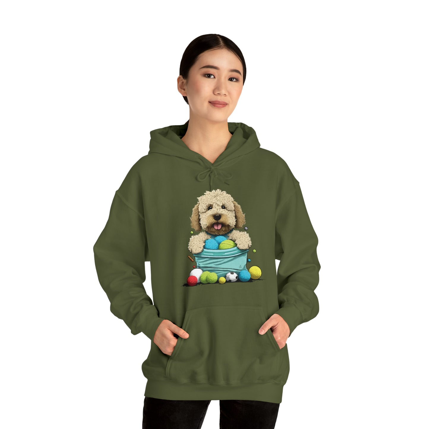Puppy Love LAB: Where Labs Steal Hearts Unisex Heavy Blend⢠Hooded Sweatshirt