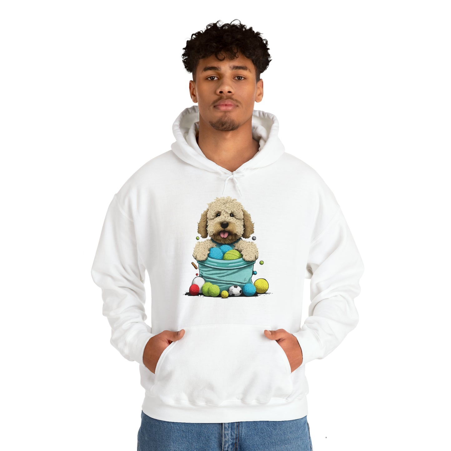 Puppy Love LAB: Where Labs Steal Hearts Unisex Heavy Blend⢠Hooded Sweatshirt