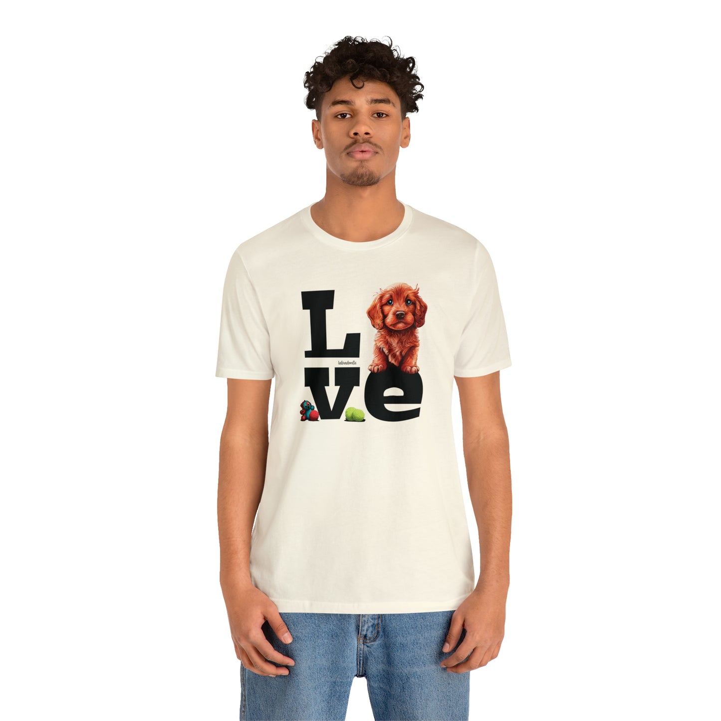 Labradoodle Love: Where Fluff Meets Affection Unisex T-Shirt, Great Gift for Dog Lovers, Present for Mum Dad and Love Ones