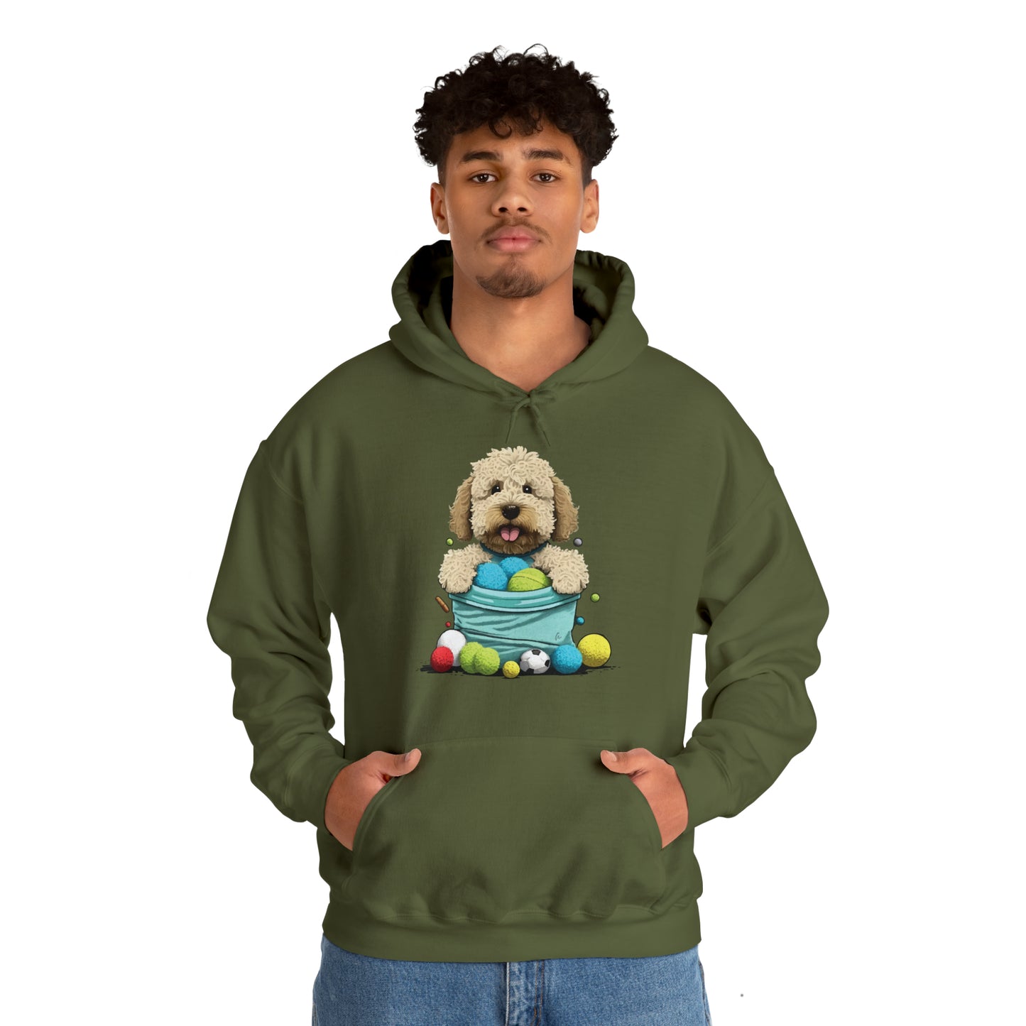 Puppy Love LAB: Where Labs Steal Hearts Unisex Heavy Blend⢠Hooded Sweatshirt
