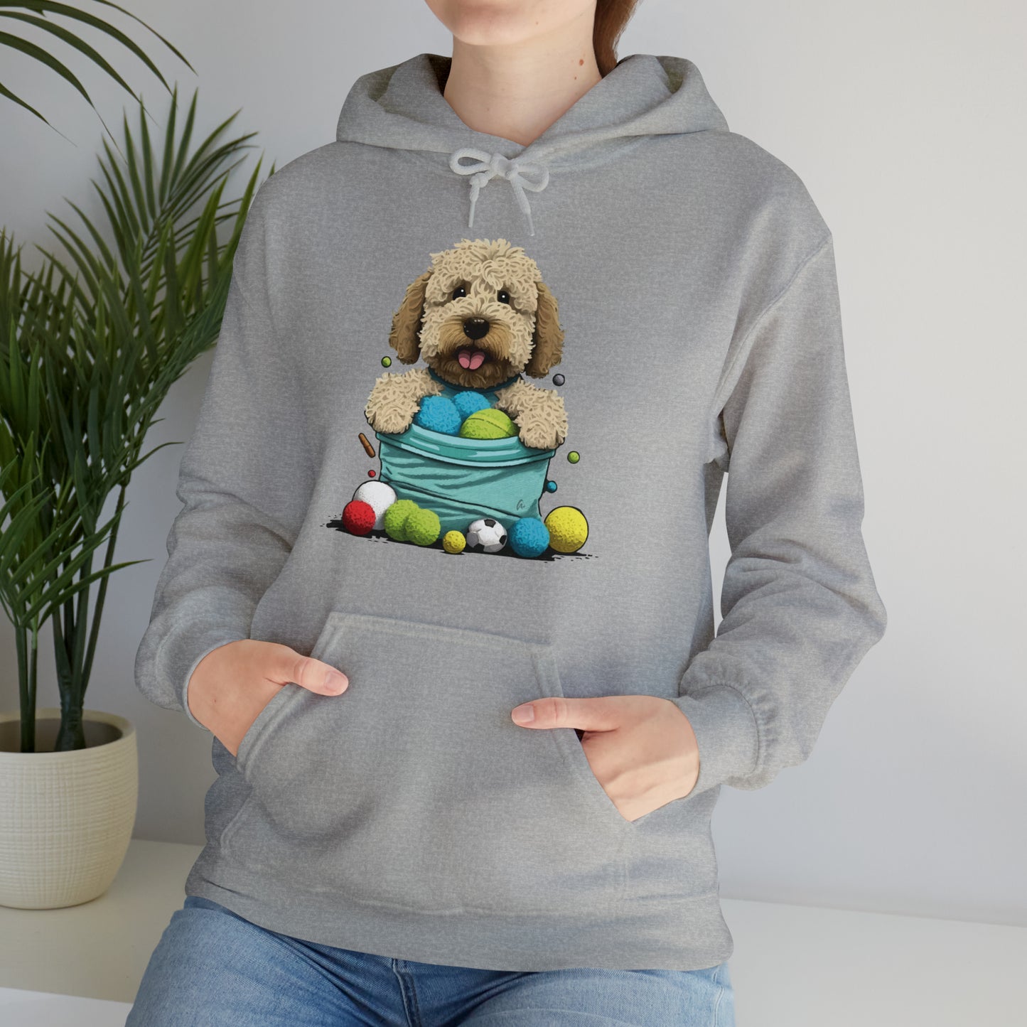 Puppy Love LAB: Where Labs Steal Hearts Unisex Heavy Blend⢠Hooded Sweatshirt