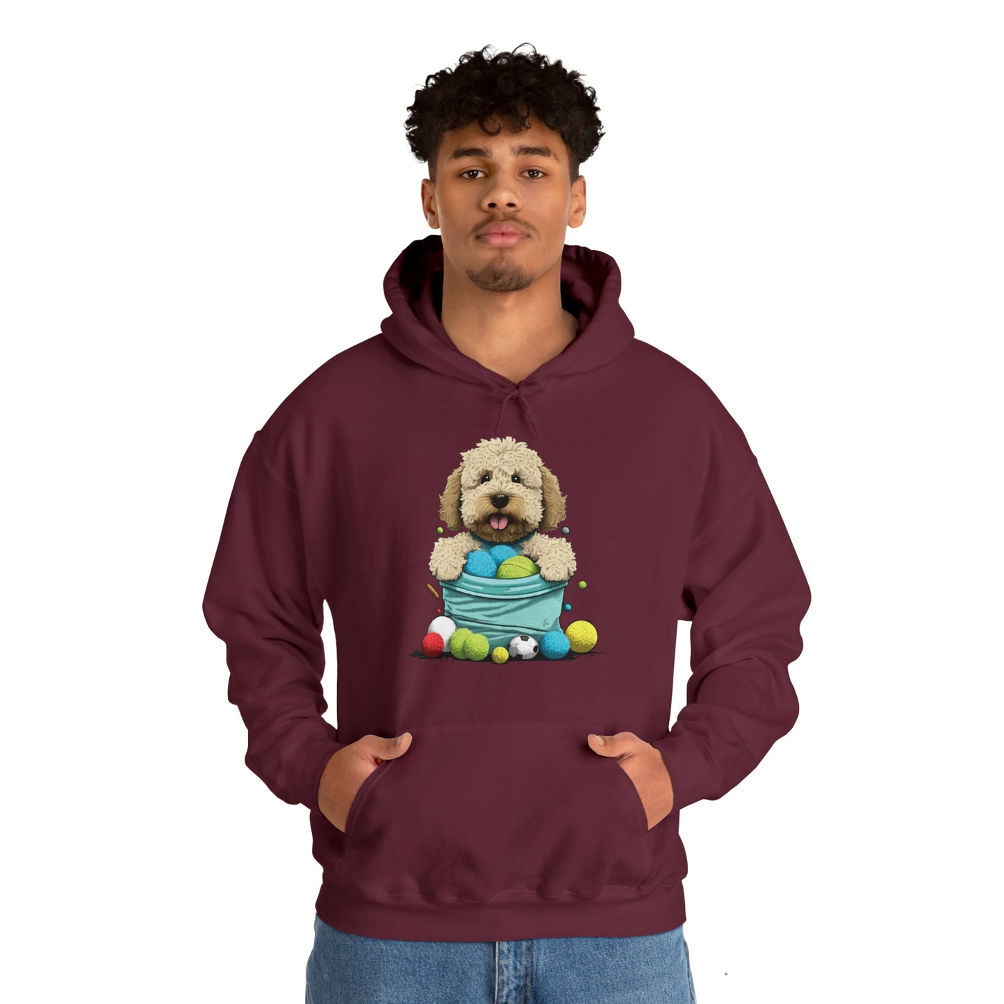 Puppy Love LAB: Where Labs Steal Hearts Unisex Heavy Blend⢠Hooded Sweatshirt