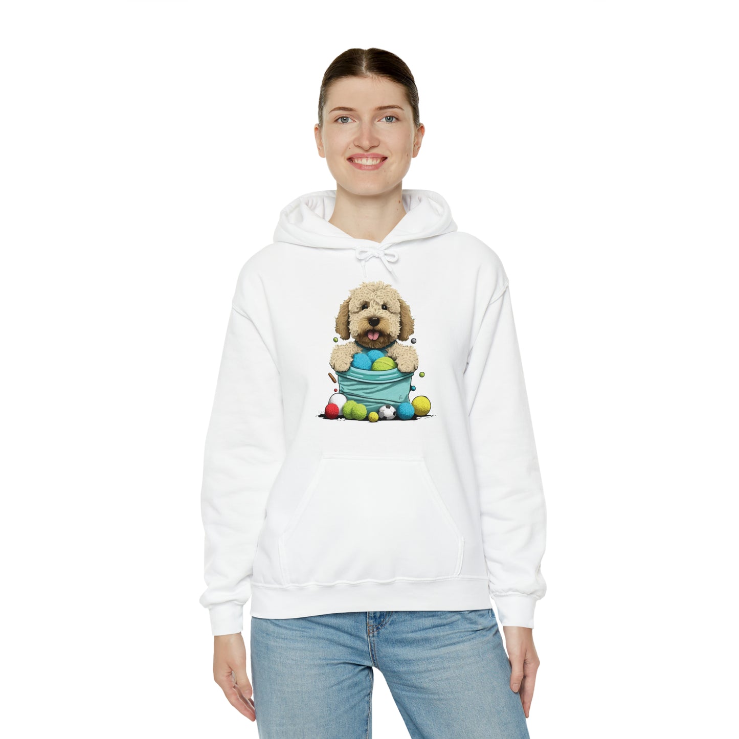 Puppy Love LAB: Where Labs Steal Hearts Unisex Heavy Blend⢠Hooded Sweatshirt
