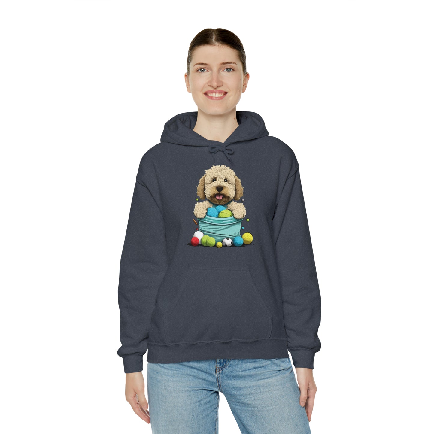 Puppy Love LAB: Where Labs Steal Hearts Unisex Heavy Blend⢠Hooded Sweatshirt
