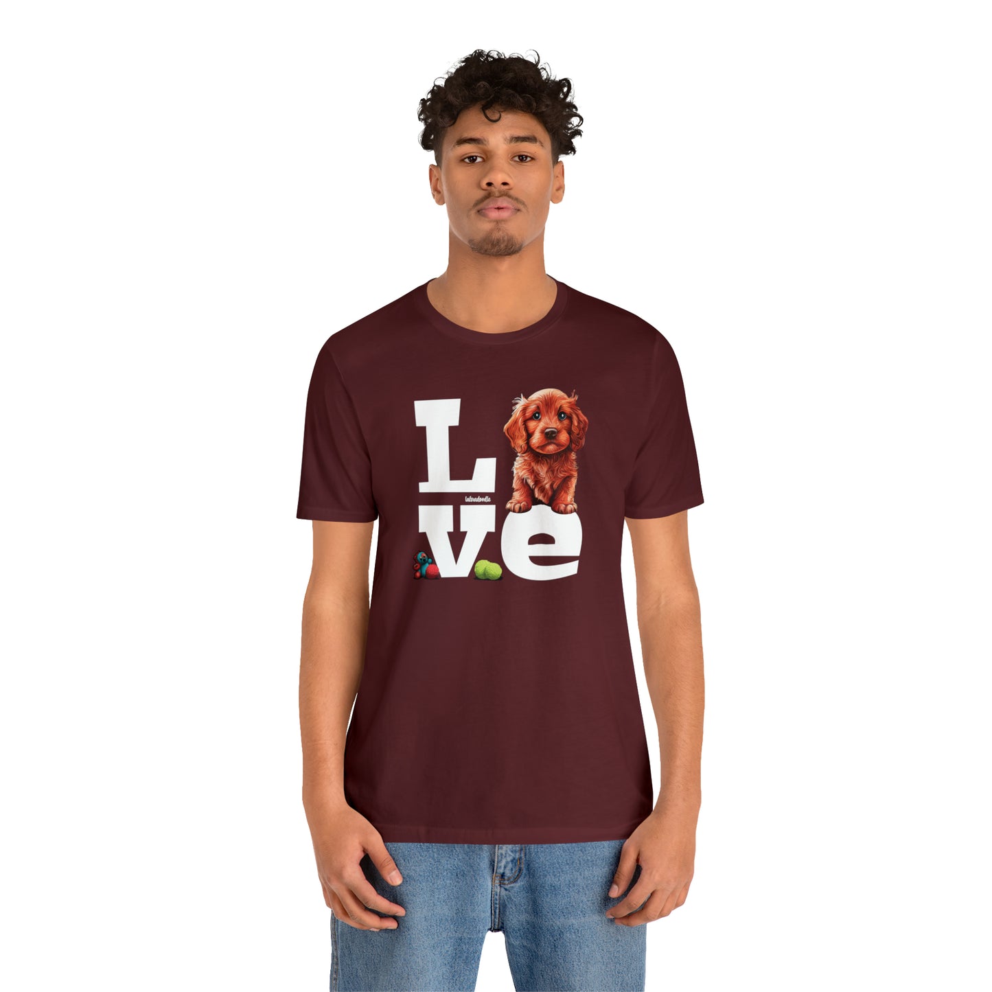 Labradoodle Love: Where Fluff Meets Affection Unisex T-Shirt, Great Gift for Dog Lovers, Present for Mum Dad and Love Ones