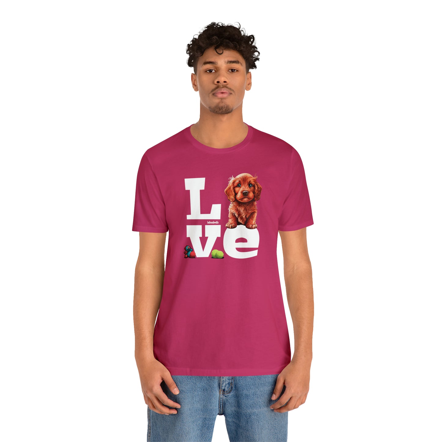 Labradoodle Love: Where Fluff Meets Affection Unisex T-Shirt, Great Gift for Dog Lovers, Present for Mum Dad and Love Ones