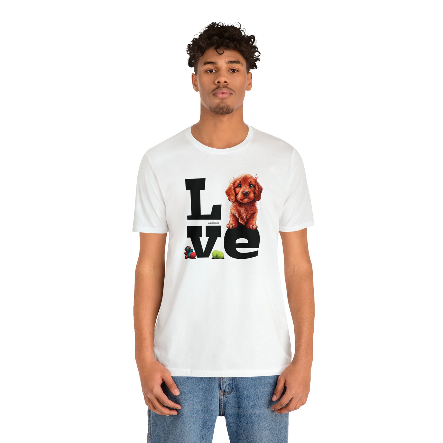 Labradoodle Love: Where Fluff Meets Affection Unisex T-Shirt, Great Gift for Dog Lovers, Present for Mum Dad and Love Ones