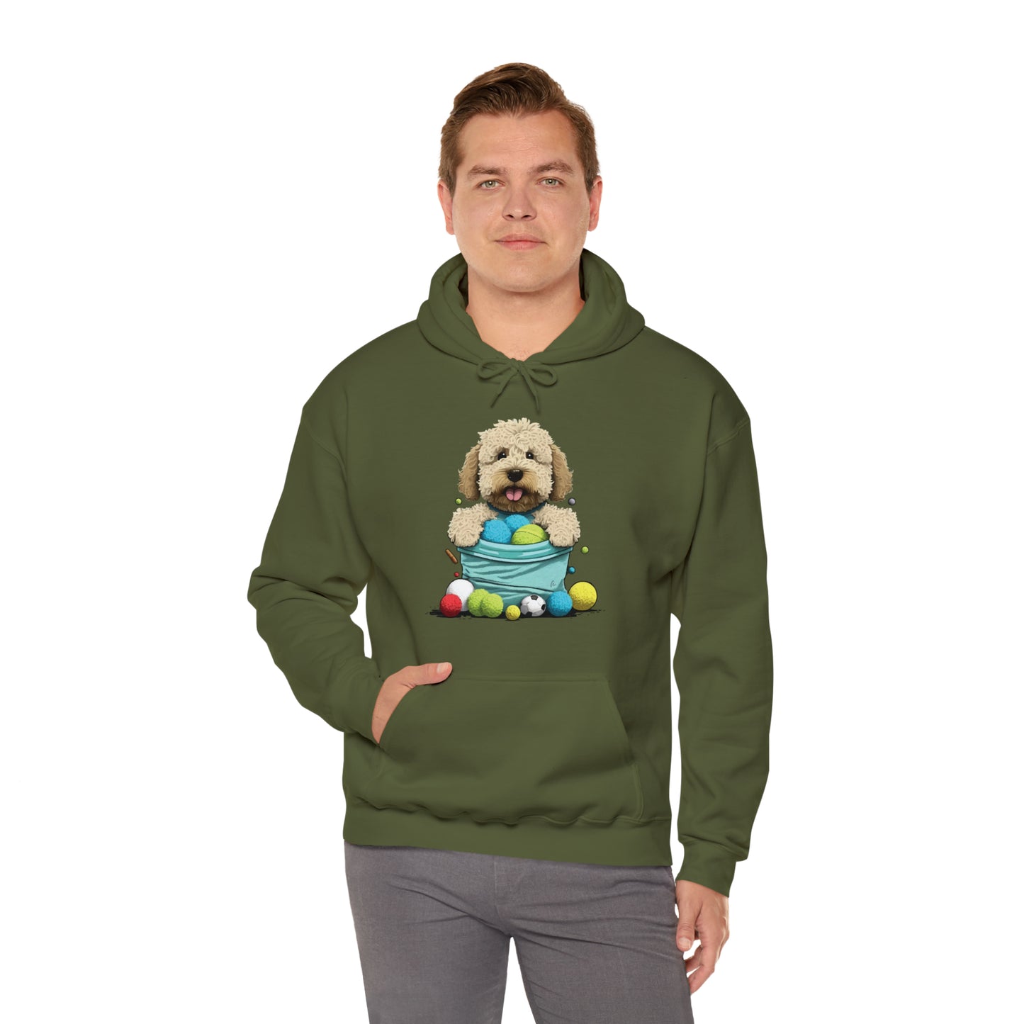 Puppy Love LAB: Where Labs Steal Hearts Unisex Heavy Blend⢠Hooded Sweatshirt