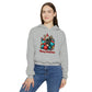 Merry Christmas French Bulldog Puppy - Women's Cinched Bottom Hoodie